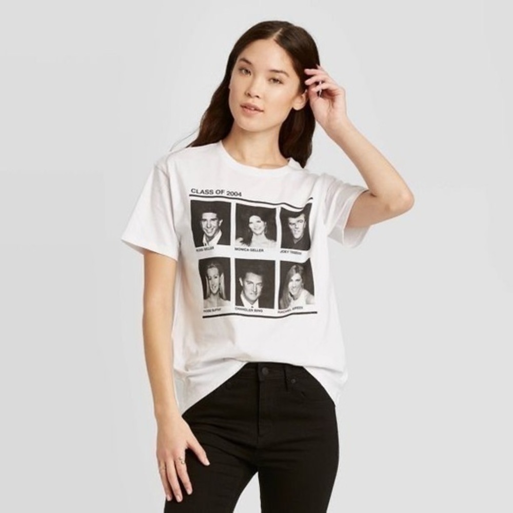 NWT White Friends Class of 2004 Tee T Shirt Top